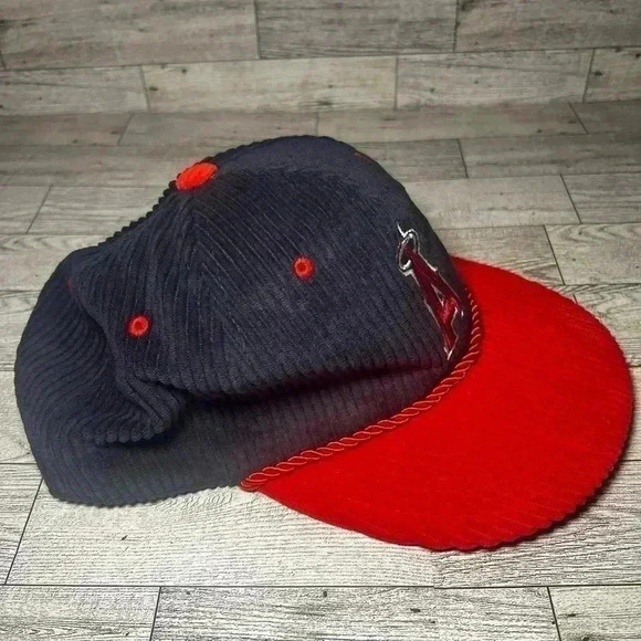 Anaheim X California Angels Hat RARE Corduroy Cap - Picture 4 of 6